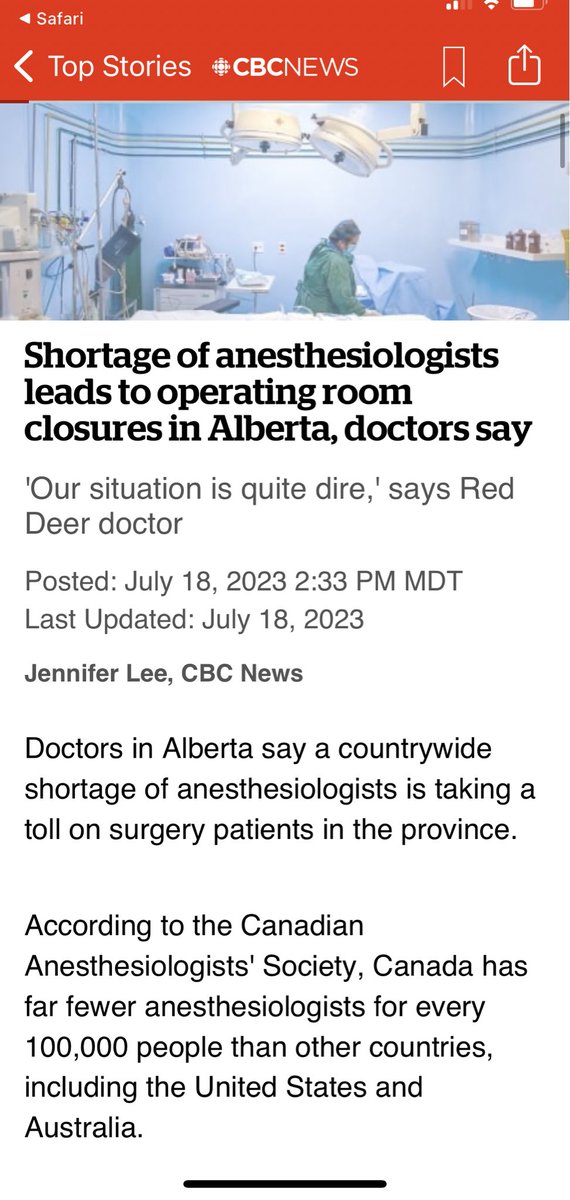The inept UCP and their privatization of healthcare delivery is killing Albertans. 

WE DON’T HAVE ENOUGH STAFF TO STAY ON LIVE DONOR LISTS

“The reason being is there is a shortage of anesthesiologists”
#Fucp #AbPoli #AHS

#DanielleSmithIsUnfitToLead #ResignLaGrange #ResignSmith
