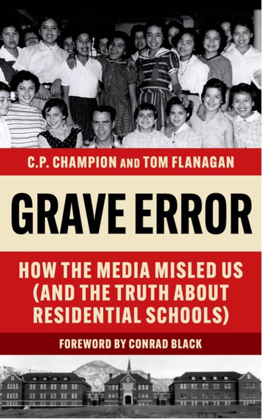 MaximeBernier's tweet photo. Media and government continue to perpetuate the myth that 215 murdered children were buried at the former Kamloops Indian Residential School. 

And anyone who asks for proof of this tale of mass murder is now labelled a “denialist”, with some fanatics even demanding that those who refuse to accept this fake news be criminally sanctioned. 

Seeking to bust this myth is the new book Grave Error: How the Media Misled Us (and the Truth about Residential Schools).
@c2cjournal