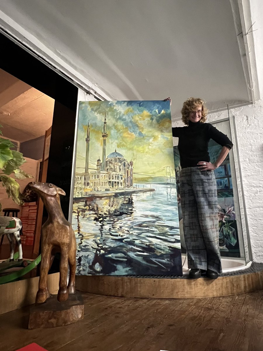 gamzeecns's tweet photo. Dorothea Schüle,the German painter builds friendship bridges between the two countries with her Istanbul themed paintings without even seeing the iconic sights real time.She says art brings people together,tells shared stories of Germans and Turks,form connections&amp;promotes love❤️ https://t.co/PLxKaXXKmf