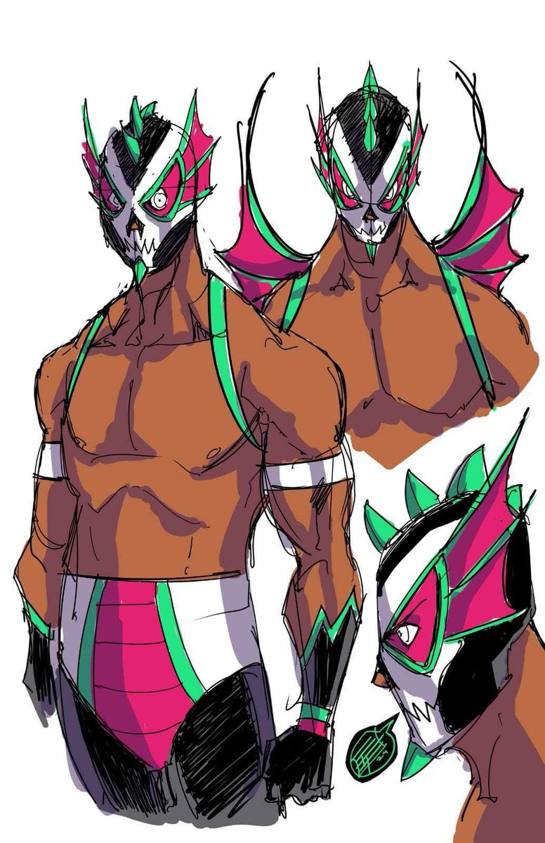 12cAb3's tweet photo. @globalcomix We’re doing a wrestling comic and I can’t stop @Gilberto_ferrel from making reference sheets for wrestlers. https://t.co/XJ5hgpFYMg