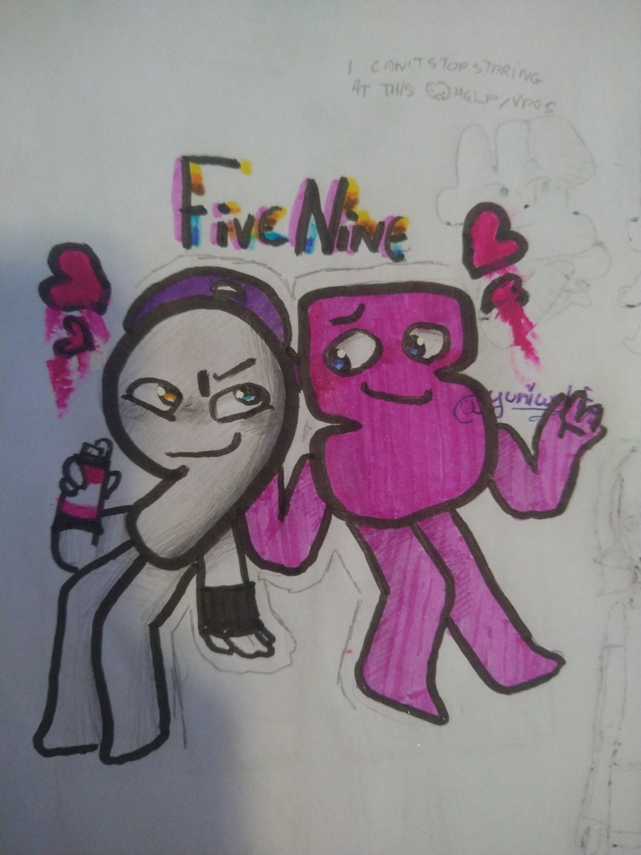 YuniWolf_Ttw's tweet photo. I'm temporarily back from the dead.........since I did so take my beautiful FiveNine (Not Highlighter???!!?1?1!!1 😱😱😱)

Obligatory tagstags ######
#bfdi #xfohv #Nine #Five #FiveNine #shipart #xfohvship #art #bfdiart #xfindsouthisvalue https://t.co/sdEkengCVF