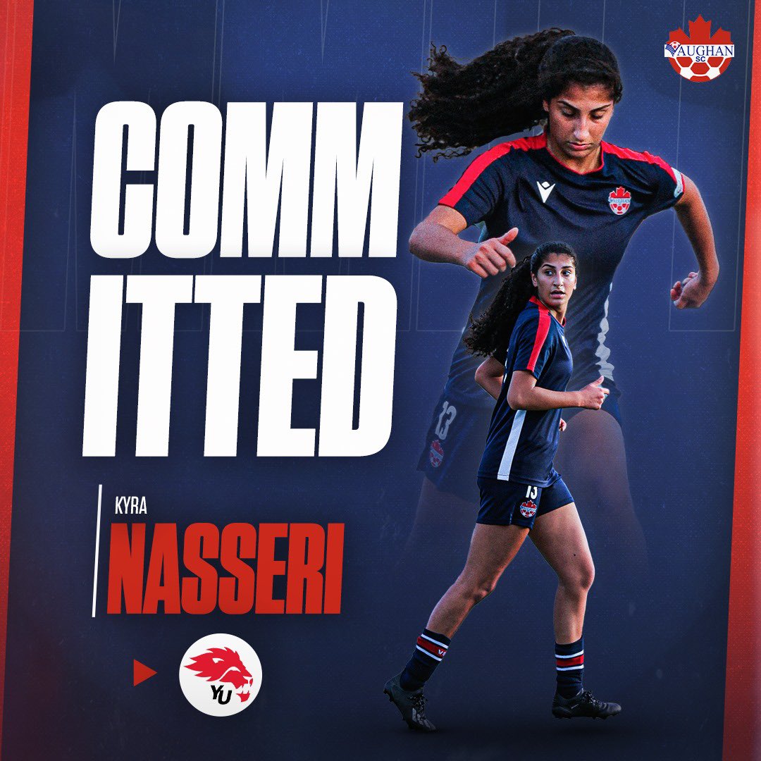 vaughansoccercl's tweet photo. COMMITTED ✔️

Congratulations to Kyra Nasseri on her commitment to York Lions! 🦁 

Best of luck!

#WeAreVSC https://t.co/CQxeiafRN0