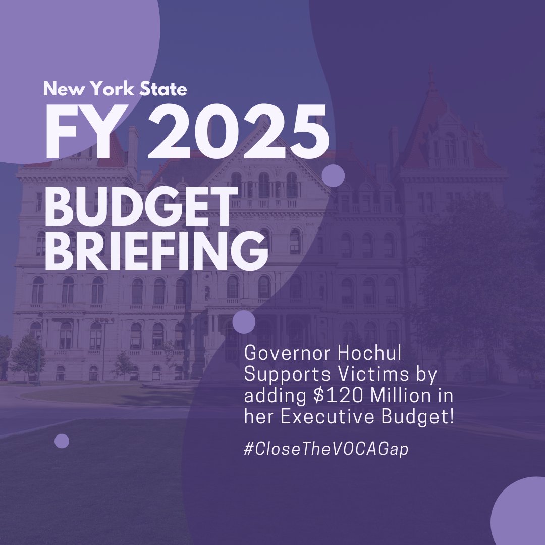 @GovKathy Hochul supports victim services by including $120M in her exec budget to #ClosetheVOCAGap. @NYSCADV looks forward to working with the Legislature to turn this proposal into reality.