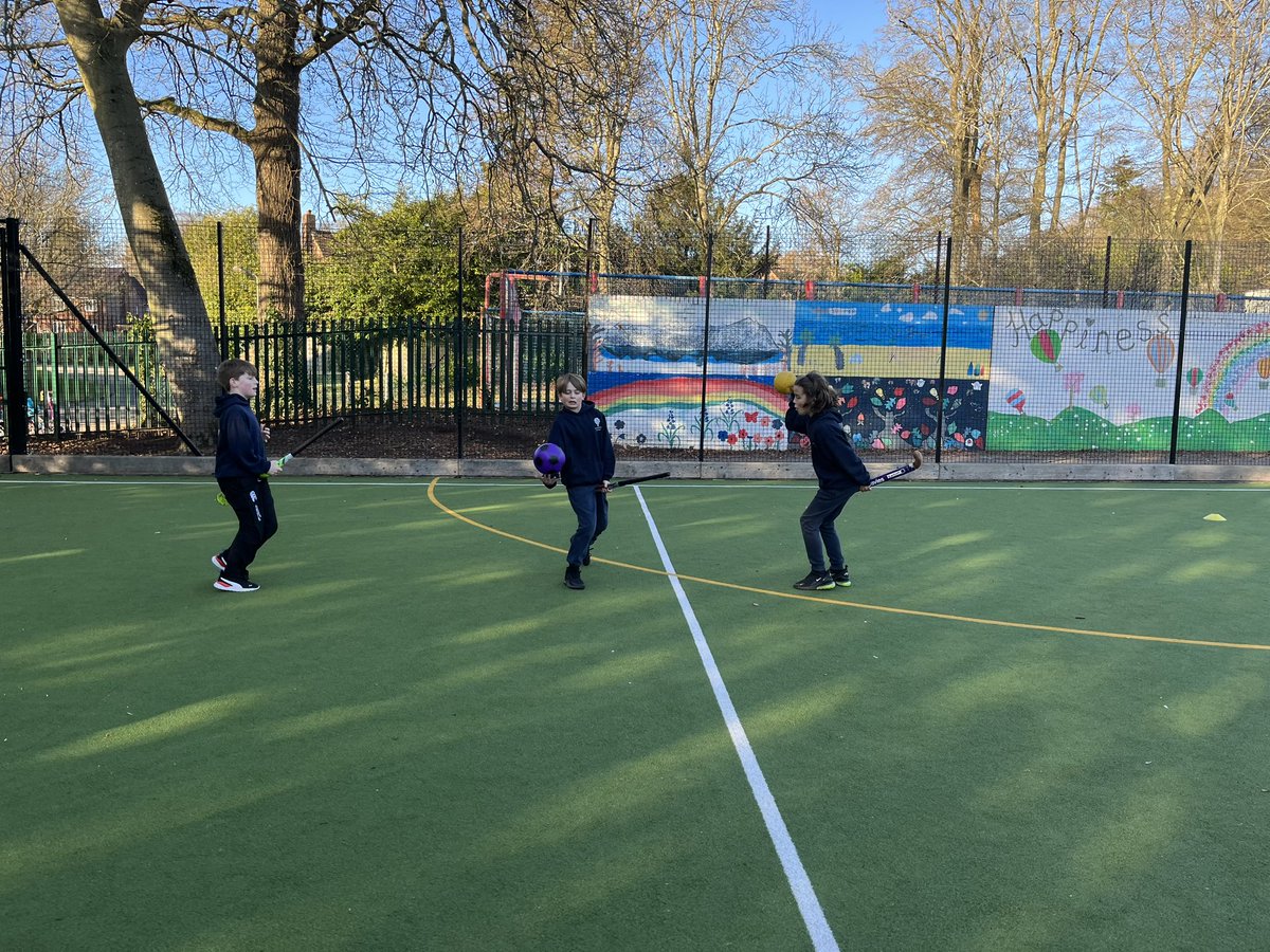 Can you guess what we were learning to play in PE today? Quidditch! We used hockey sticks as broomsticks and had a go at playing in the different positions 🧹🪄🧙@DanesfieldSchl