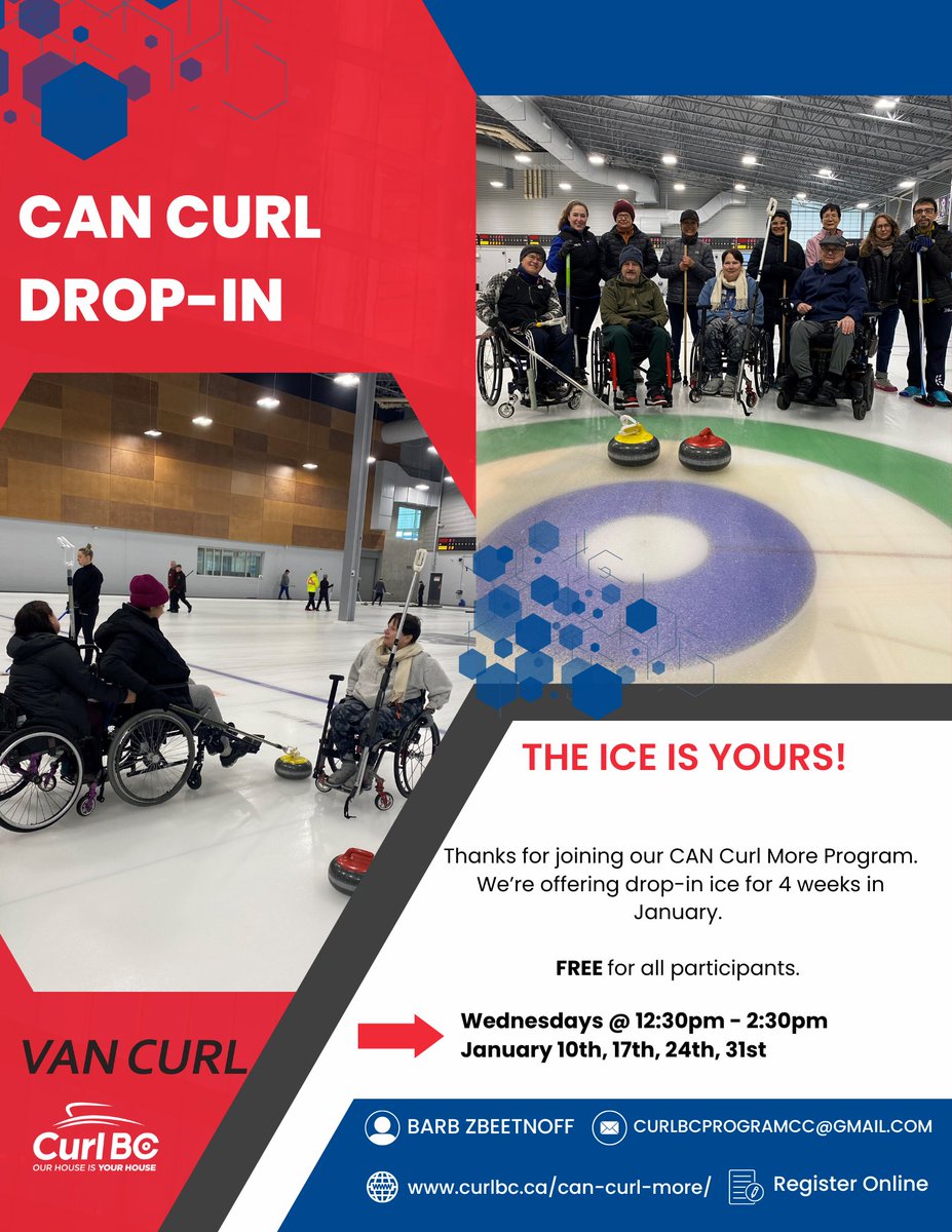BCDeafSports's tweet photo. Always wanted to try curling? The next CAN Curl drop-in opportunity is this Wednesday, January 17th. This month Curl BC is offering CAN Curl drop in opportunities at the Vancouver Curling Club. 
Register here: https://t.co/tzsTQH4Sx9 https://t.co/OxbkUHxgrn