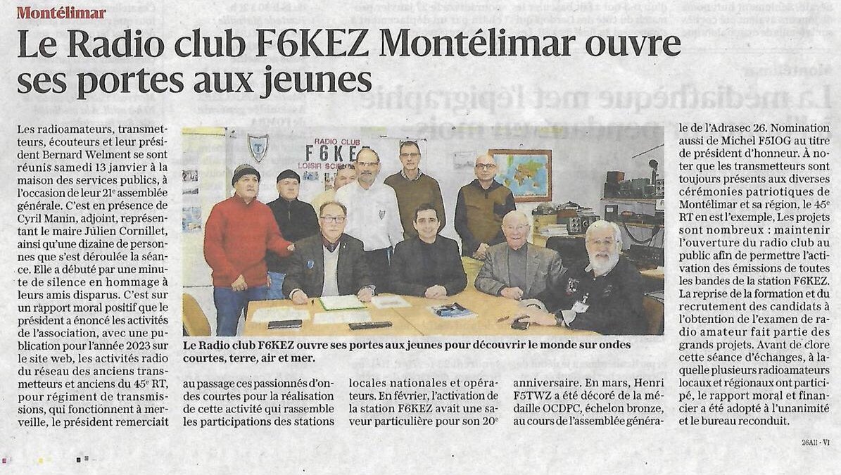 Radio-club F6KEZ anciens du 45 ème RT de Montélimar, département de la Drôme. Une visite du site en cliquant sur le lien : F6kez.doomby.com 🇫🇷