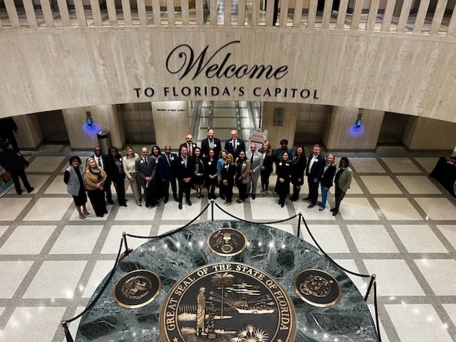MayorDeegan's tweet photo. It’s always wonderful to see so much Duval pride at the State Capitol for “Duval Day.”  What a great opportunity for our local delegation to build and strengthen relationships with lawmakers in Tallahassee, bringing home much needed resources. https://t.co/0MJw9hPMwA