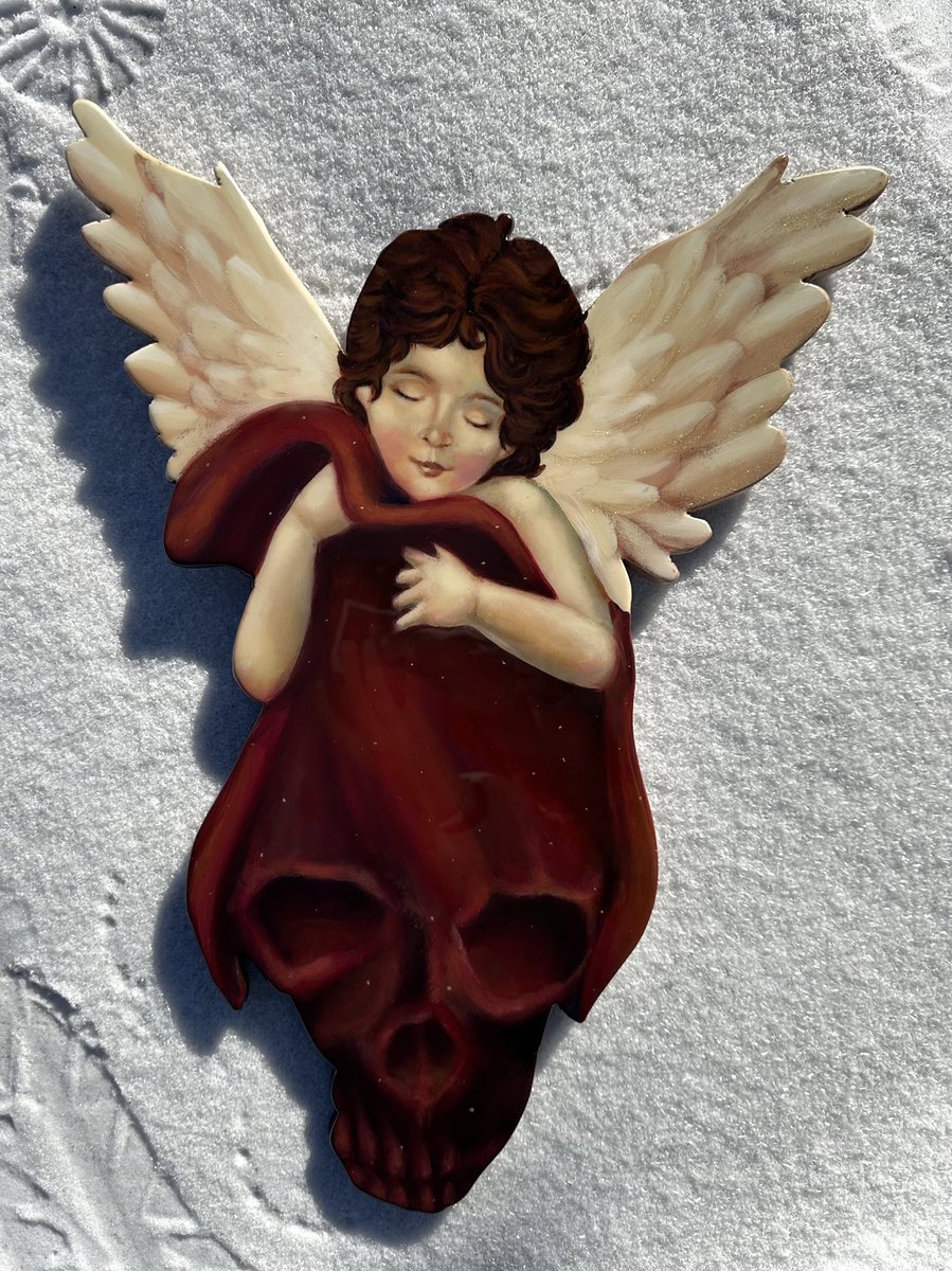 chechee__'s tweet image. Finished product,
Acrylic on MDF cutout ❄️

I had to use the ETX winter background with natural lighting