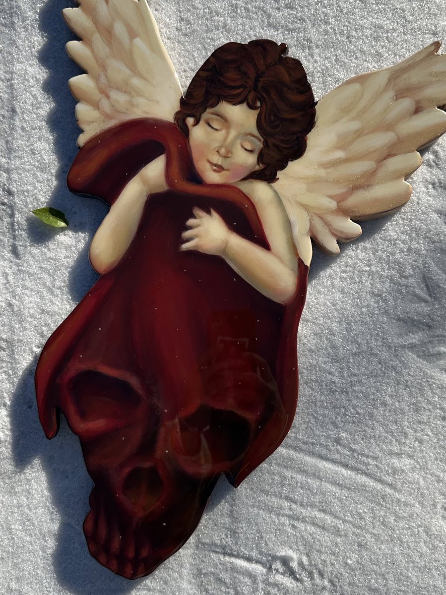 chechee__'s tweet image. Finished product,
Acrylic on MDF cutout ❄️

I had to use the ETX winter background with natural lighting