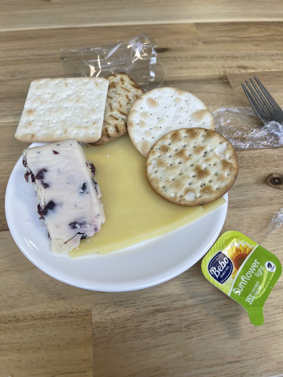 Mini cheese board as dessert for staff lunch today - definitely a first! #stayclassy #doingthingsdifferently @ZaytounaS @TransformTrust