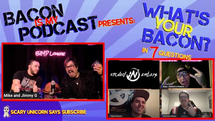 The guys of <a href="/EmbersEtched/">Etched In Embers</a> had fun with "What's Your Bacon?" questions on <a href="/BaconIsMyPod/">Bacon Is My Podcast</a>! 🥓 
youtu.be/U6SAoaVc8YY
#etchedinembers #baconismypodcast #whatsyourbacon