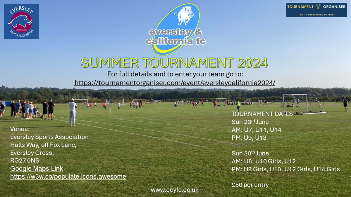 Our summer 2024 tournament is open for bookings.
Book now to reserve your place!
tournamentorganiser.com/event/eversley…