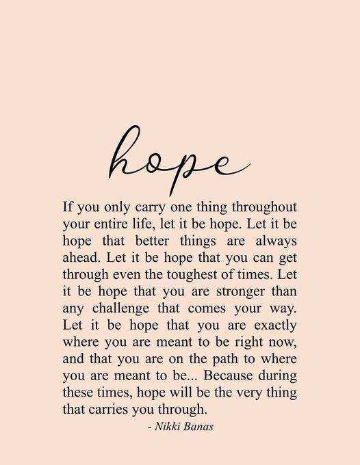 CharleneSmith09's tweet photo. Always have hope https://t.co/gLlLCTGrlt