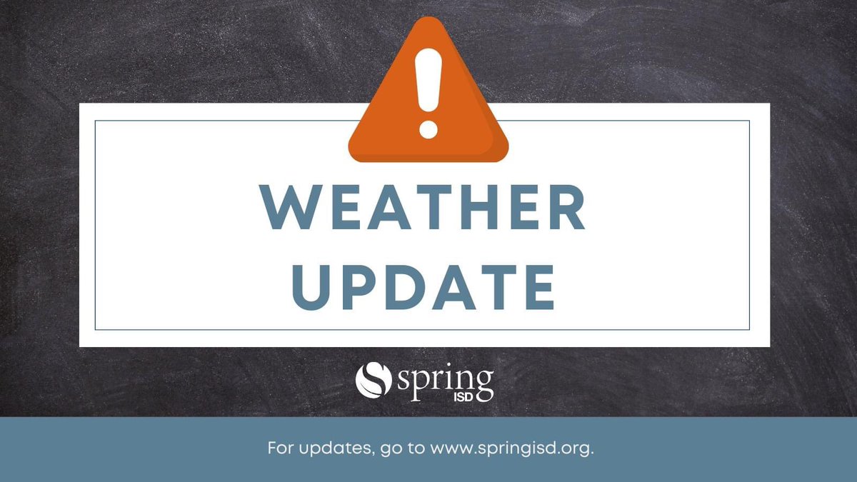 Spring ISD will reopen under normal campus and building schedules for tomorrow, Wednesday, Jan. 17. Additionally, all after-school activities will resume as scheduled.