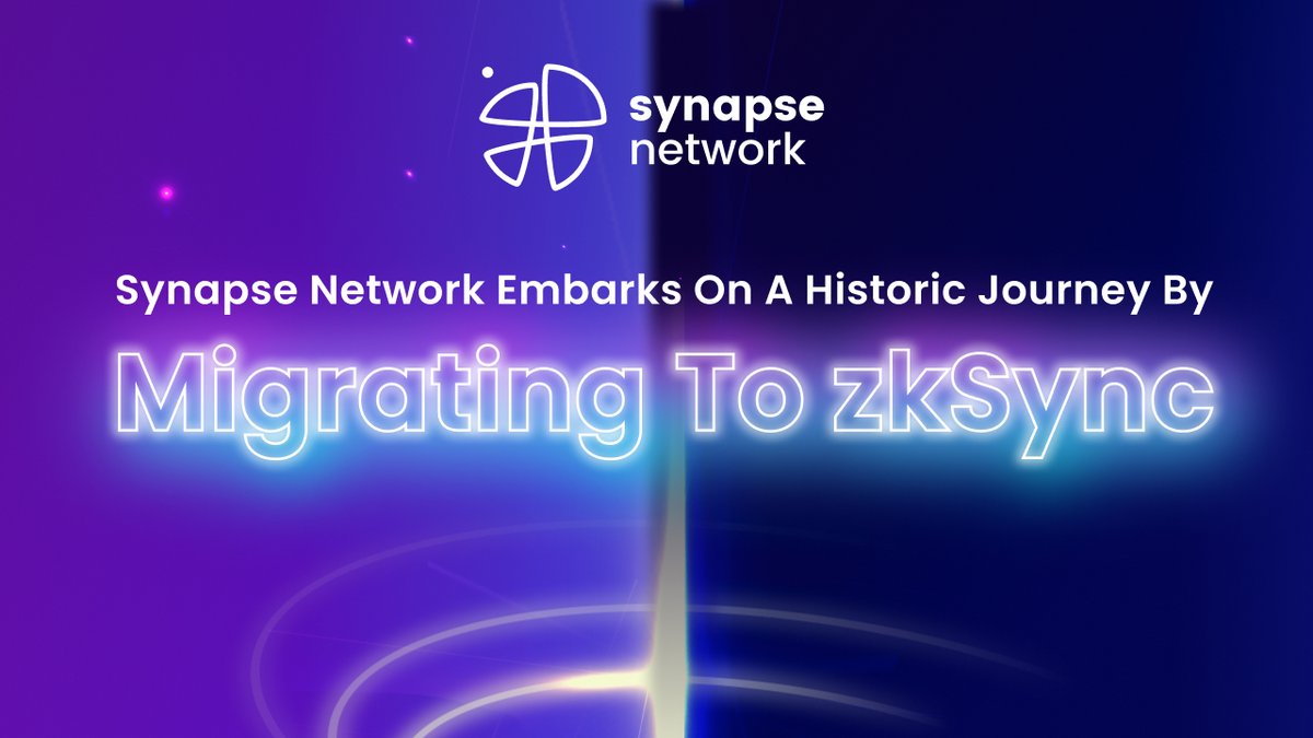 SynapseNetwork_'s tweet photo. Our migration to @zksync highlighted in @binance 🫡 

Read more ⤵️
https://t.co/u3VU5d3MsI https://t.co/o3EV3C1Twy