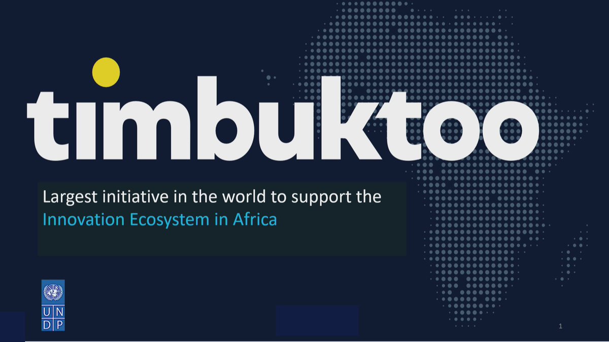Congratulations @UNDPAfrica for launching timbuktoo at @wef today!

timbuktoo is a bold and ambitious initiative aiming to empower tech powered innovations for SDG aligned impact that will drive Africa's future.

🌍timbuktoo.africa

#timbuktooDavos #wef24