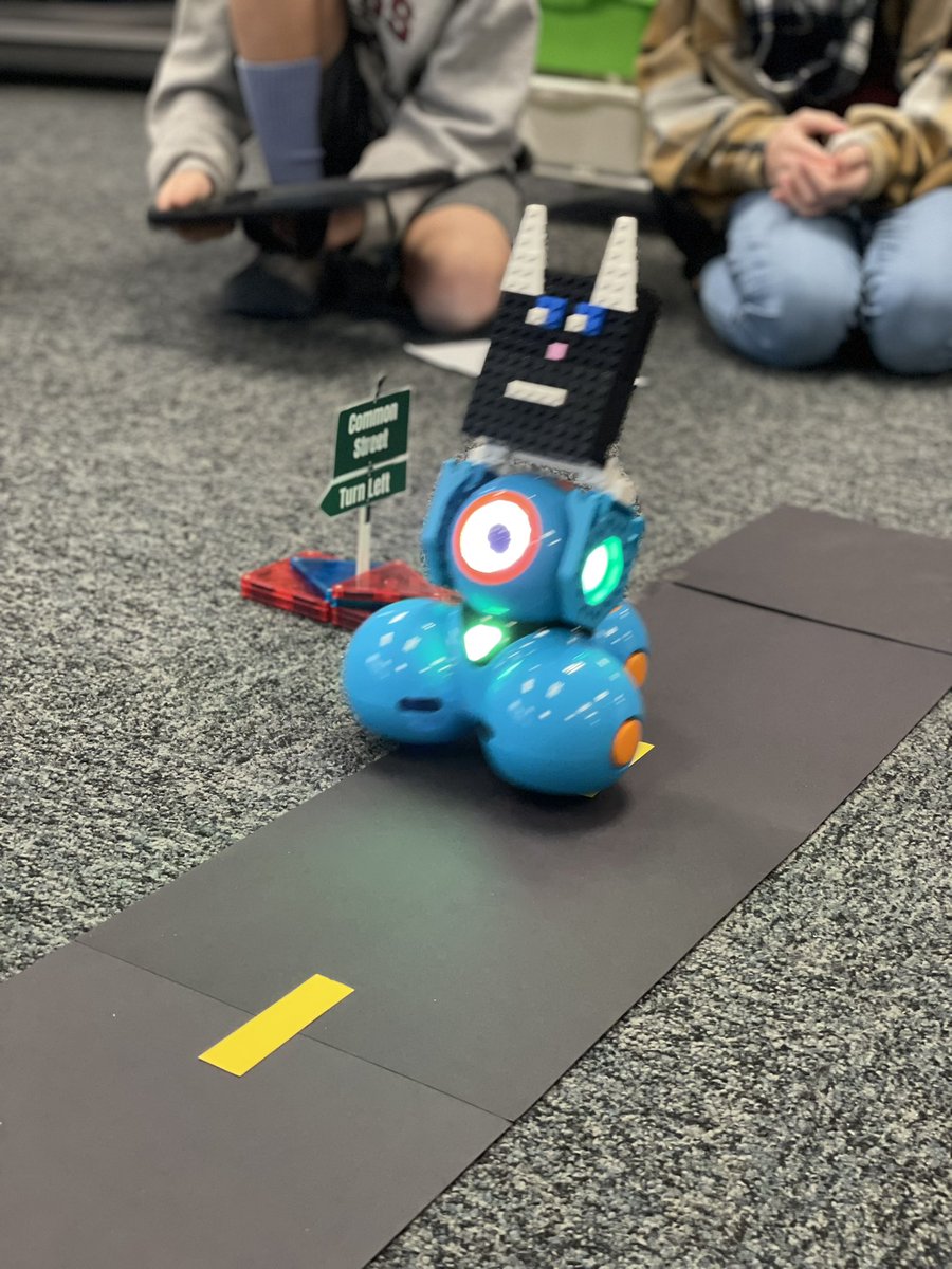 Day 1 of the Grade 5 Lego Parade in STEM. Students designed themed Lego floats in honor of Elm staff members and coded them to travel the streets of Walpole!