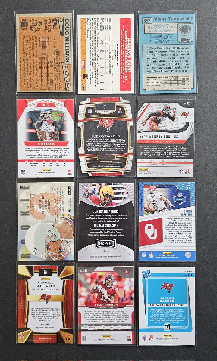 JB_Hobby's tweet photo. Get ready for some football action with this Buccaneers card lot!
#BakerMayfield #MikeEvans #PaniniPrizm #NFL    #Football #TradingCard #RookieCard #Holo #Autographed #Collectibles #SportsMemorabilia ⚽🏈🏆 #JaelonDarden #eBay #WarrenSapp
⬇️Buy Here!!⬇️
https://t.co/nEqXAT2F6K https://t.co/jHpGuD3Y8L