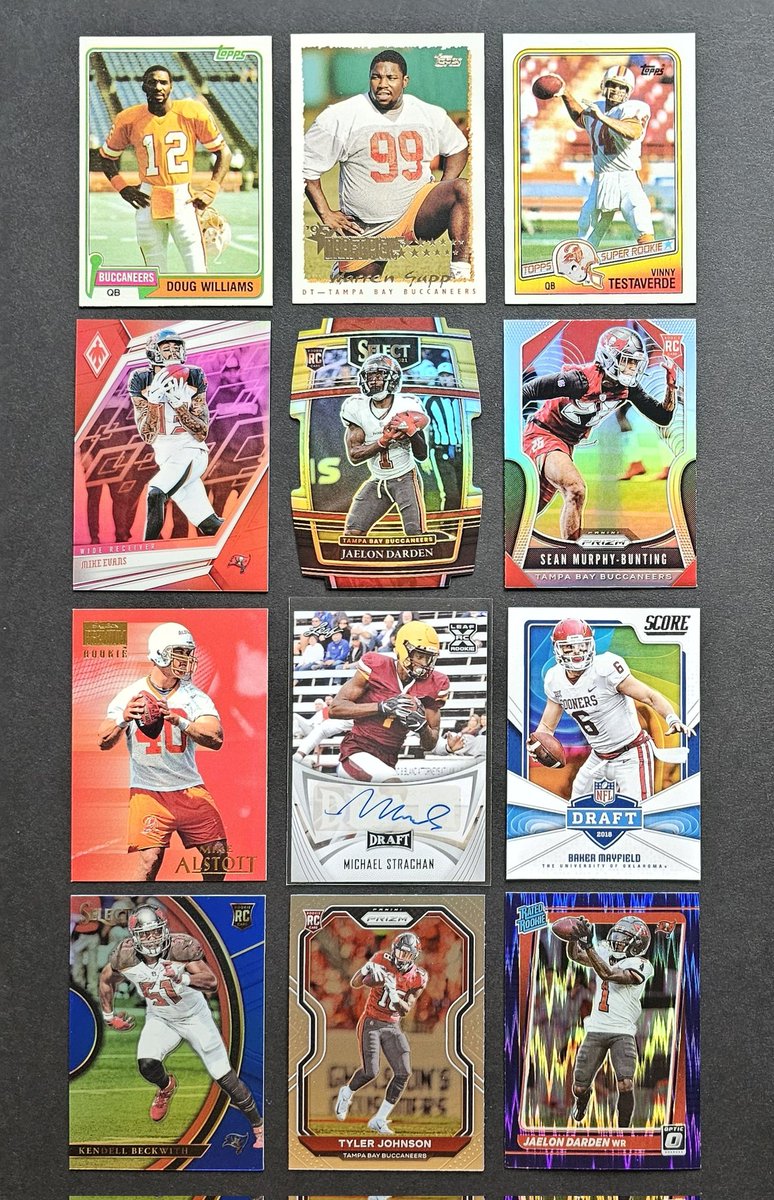 JB_Hobby's tweet photo. Get ready for some football action with this Buccaneers card lot!
#BakerMayfield #MikeEvans #PaniniPrizm #NFL    #Football #TradingCard #RookieCard #Holo #Autographed #Collectibles #SportsMemorabilia ⚽🏈🏆 #JaelonDarden #eBay #WarrenSapp
⬇️Buy Here!!⬇️
https://t.co/nEqXAT2F6K https://t.co/jHpGuD3Y8L