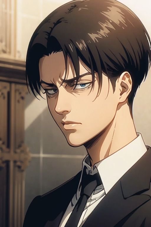 rivackm's tweet image. Referenced this ai art #leviackerman #AttackOnTitan #AIArtwork