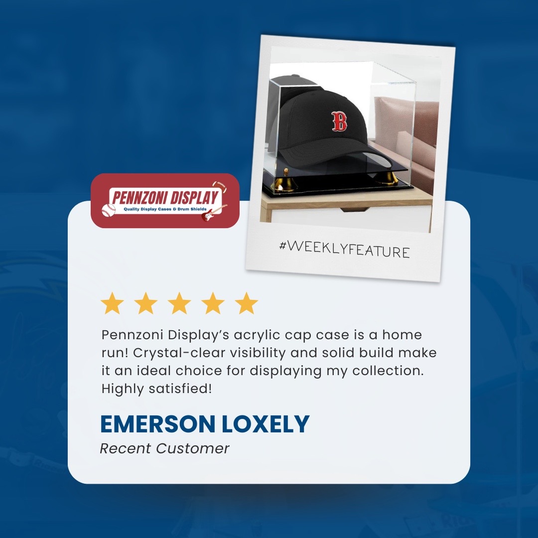pennzonidisplay's tweet image. Step up your cap game with Pennzoni Display’s acrylic cap case – a home run in crystal-clear visibility and solid build. Satisfy your display dreams! 

 #PennzoniDisplay #CapCollection