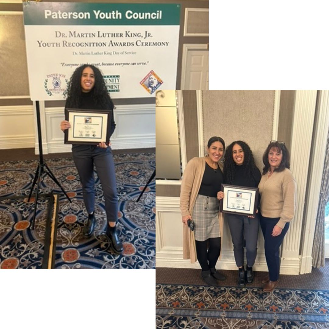 Angely was recognized at the <a href="/NJCDC/">njcdc</a>'s Paterson Youth Council's Annual MLK recognition breakfast for her work with the youth at PCCC! Thanks so much for all you do in the community, Angely!