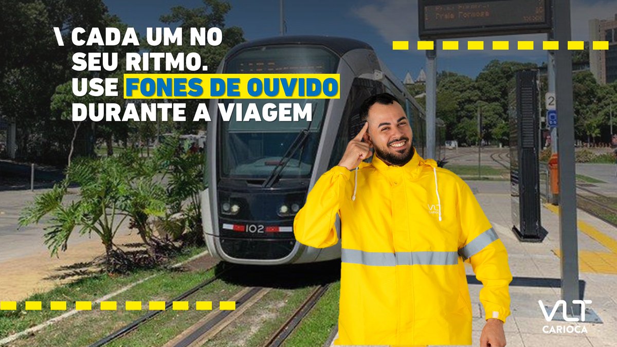 VLTCarioca's tweet photo. Ouvir música é bom demais, mas na hora de escutar sua playlist, dê preferência ao respeito, use os fones de ouvido! Assim garantimos uma viagem tranquila para todos.
.
.
.
.
.
.
#transportepublico #vlt #civilidade https://t.co/V8HdOGCucT