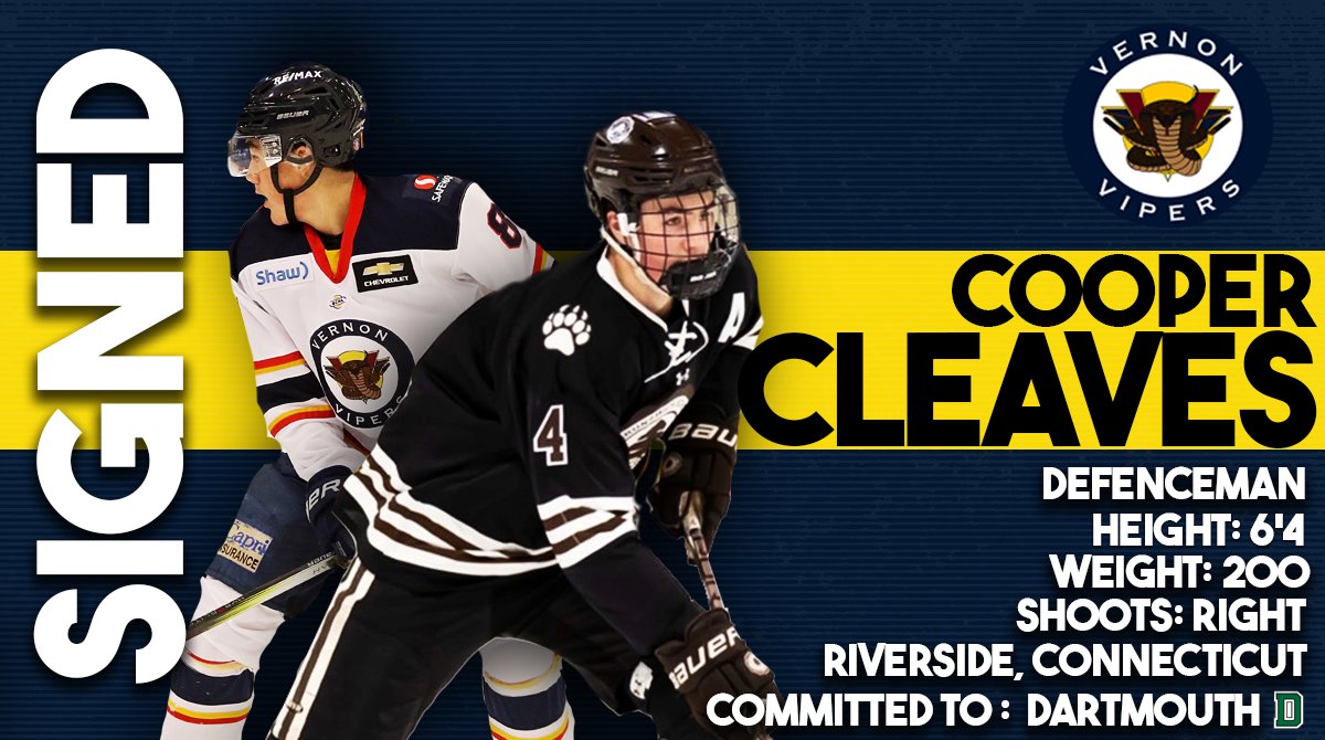 VernonVipers's tweet photo. SIGNING ALERT! - Cooper Cleaves has committed to the Vernon Vipers for next season!

https://t.co/jO26W119DA https://t.co/81BKVmzIiG