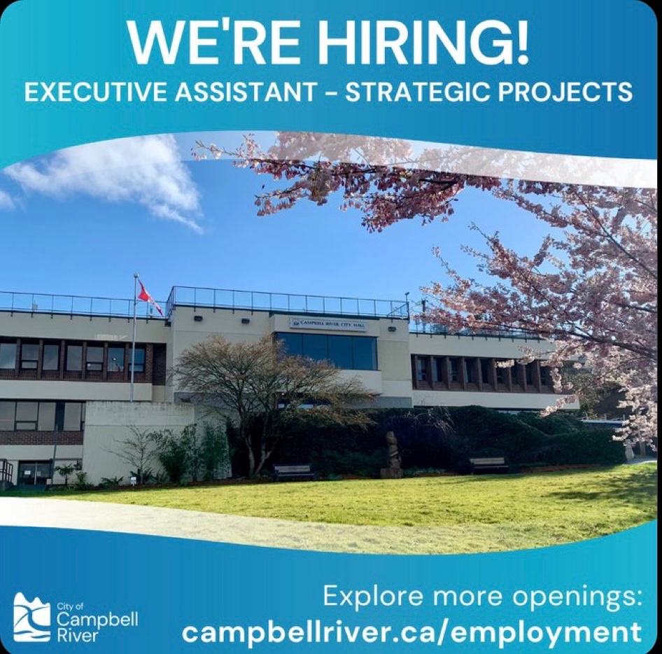 * Exciting opportunity alert! The City of Campbell River is looking for an experienced senior level administrative professional to join our team as an Executive Assistant - Strategic Projects.
Apply by Jan 28, 2024
at
campbellriver.ca/employment
#jobopening #hiring