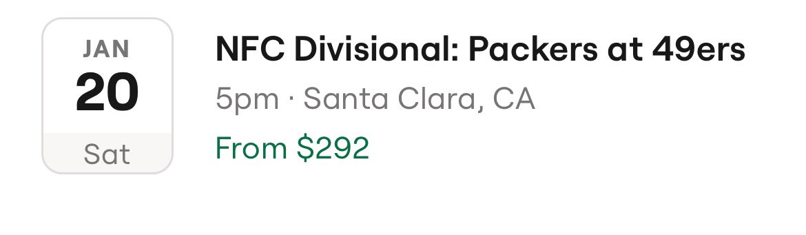 tyler_sawa's tweet photo. Divisional round ticket prices around the whole league

Via @SeatGeek https://t.co/xifZsrOe1a