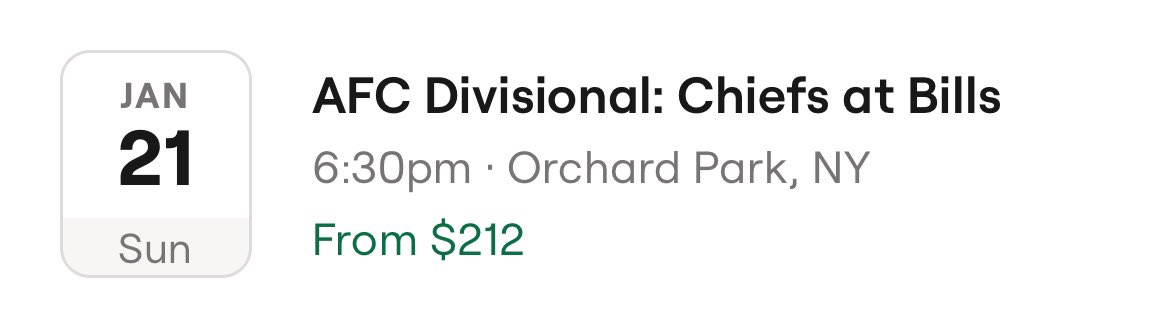 tyler_sawa's tweet photo. Divisional round ticket prices around the whole league

Via @SeatGeek https://t.co/xifZsrOe1a