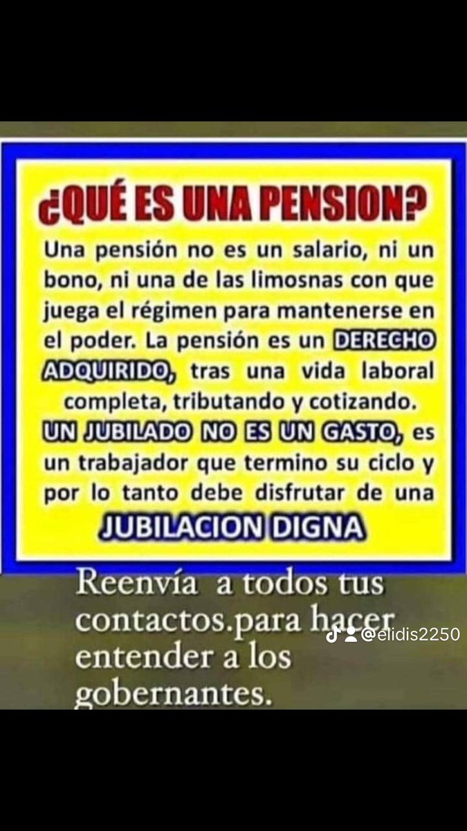 elidis2250's tweet photo. Así es, un derecho adquirido después de muchos años de trabajo https://t.co/4fl7dcAUBO