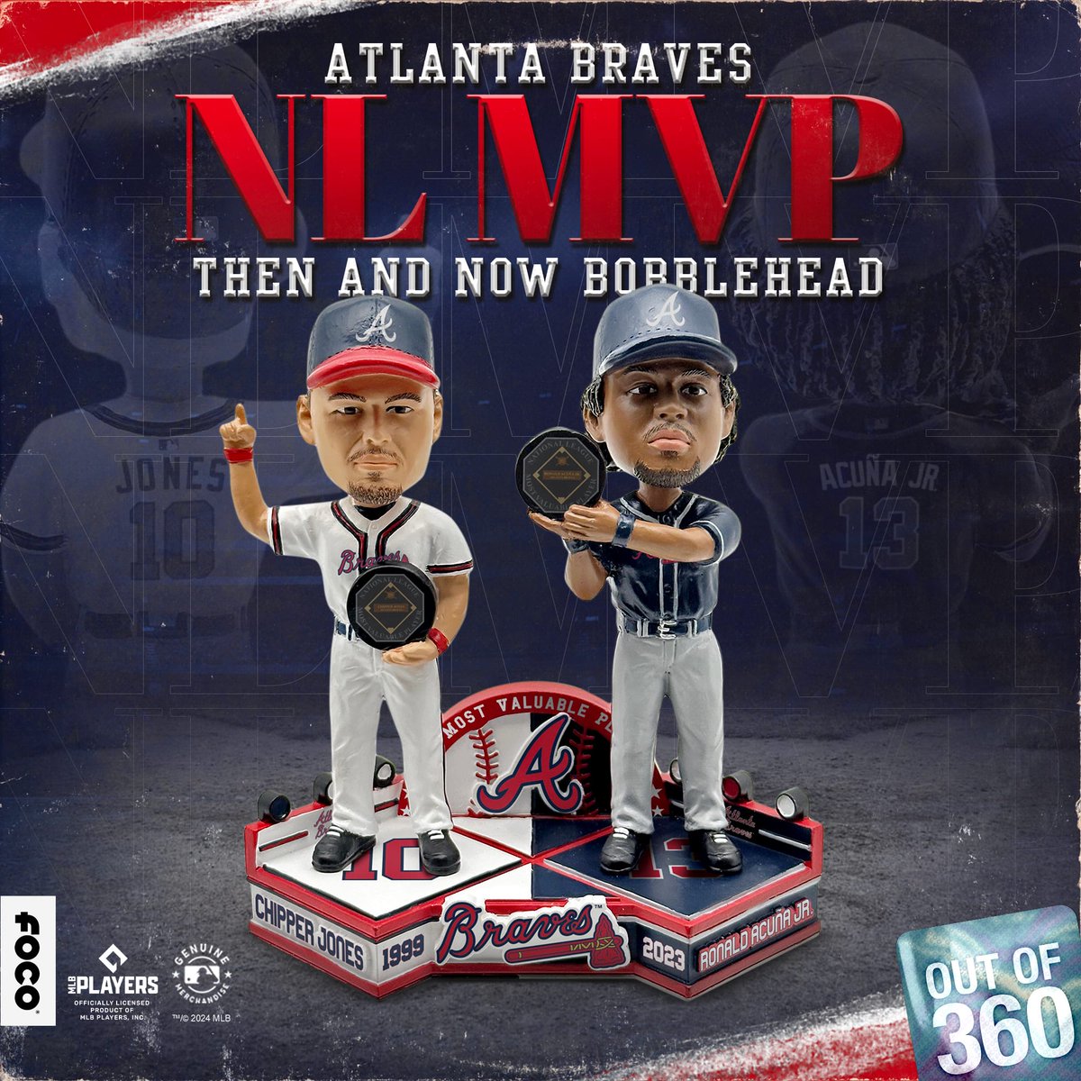 Giveaway!

I'm partnering again with my pals <a href="/FOCOusa/">FOCO</a> to give away one of these limited-edition Chipper Jones &amp; Ronald Acuña Jr. "Then and Now" MVP bobbleheads.

To enter, just RT this post and follow me, <a href="/FOCOusa/">FOCO</a> and <a href="/focobobbles/">FOCO BOBBLES</a>.

I'll pick a winner at 3 p.m. ET Thursday.