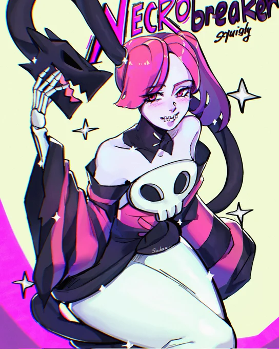 Done Necrobreaker ☠️
#skullgirls #skullgirlsfanart #Squigly #artistsontwitter #Art #artworkUSER 