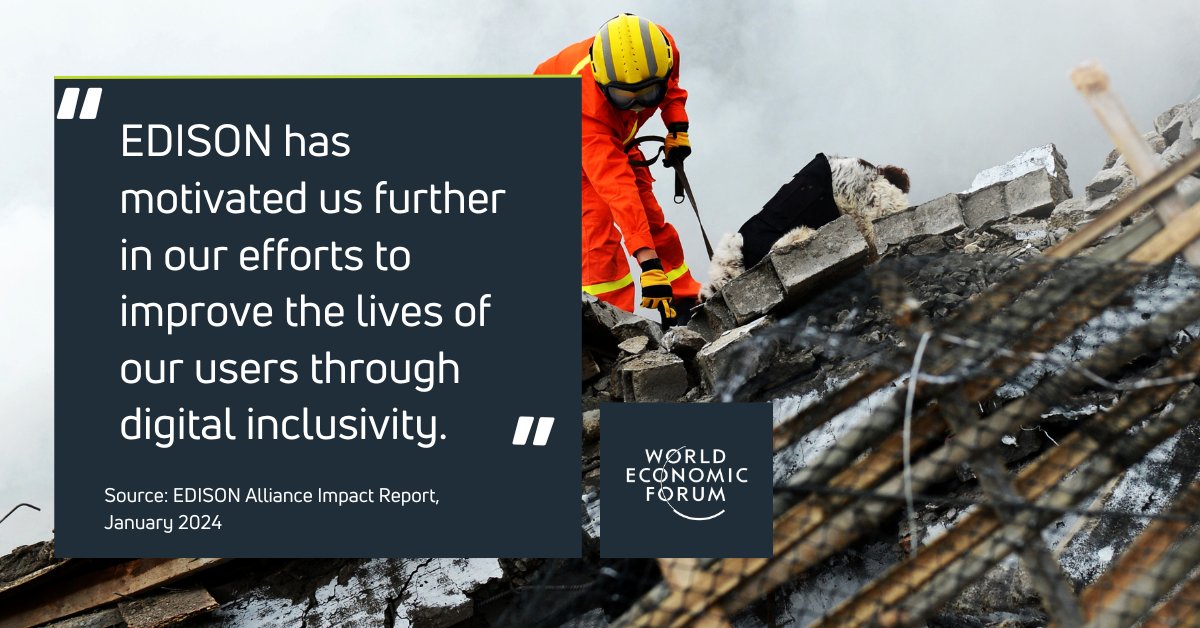 Space technology presents a huge opportunity to extend digital access globally. At <a href="/viasat/">Viasat</a> we're committed to <a href="/wef/">World Economic Forum</a>'s #EDISONAlliance ambition to connect 1 billion people by 2025. Today at #WEF24, I joined other Champions to discover how far we have come: weforum.org/publications/e…