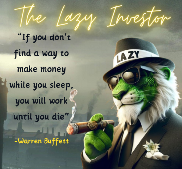 animalvault's tweet photo. Proud to be a part of the Lazy Investor Club, where we discuss opportunities for passive income, trading, investing, mining, staking, NFT's, Ordinals, rare SAT's, etc. Built by Lions who like to #ROAR
Join us! @LazyT1000 @LazyLionsNFT
art by @Qhu_NFT https://t.co/oJGQ6KObAu