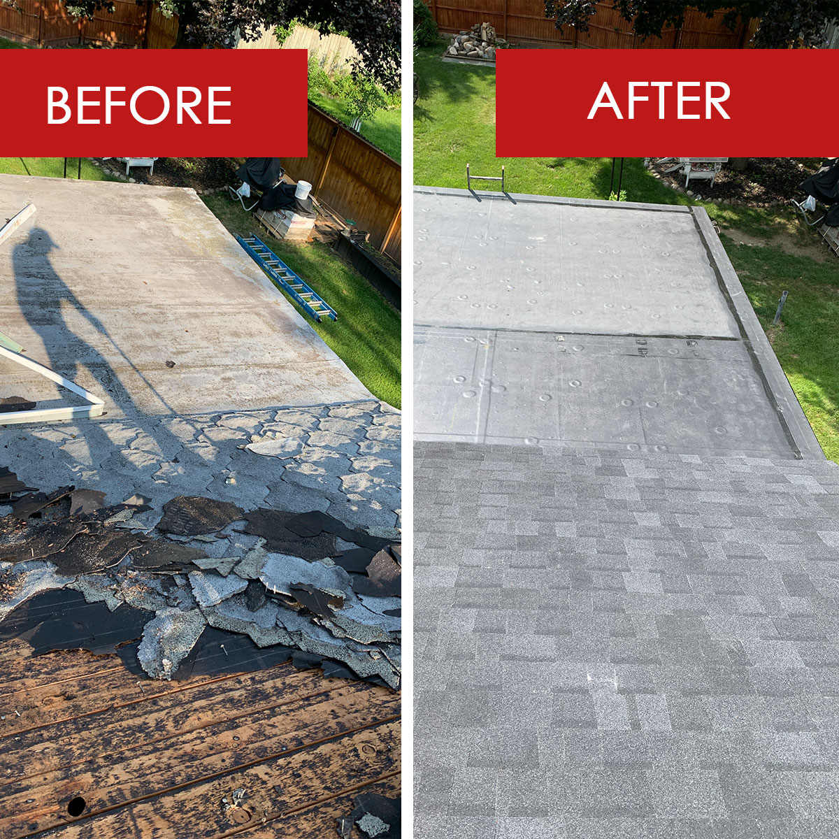 NBHD_Roofing's tweet photo. Amazing #roof transformation we completed in #Ypsilanti! We replaced the previous deteriorating #shingles with @OwensCorning  shingles Onyx Black. Installed #EPDM on the flat portion of the roof to provide further protection. contact Neighborhood #Roofing at (734) 994-6500 https://t.co/jhTaZsvNbF