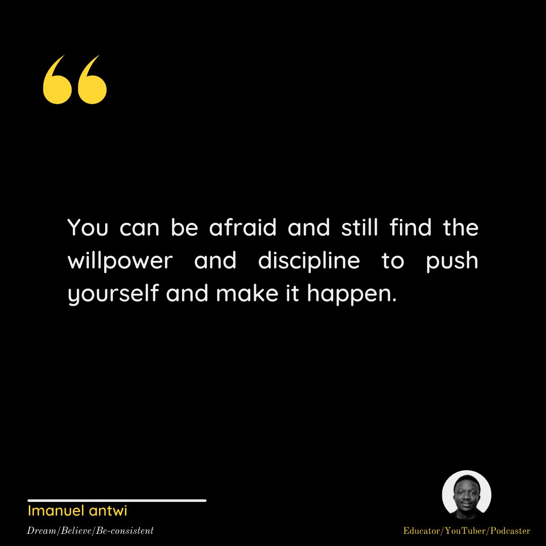 imanuel_antwi's tweet photo. It's okay to be afraid, but hey you've got this💪.
#imanuelantwi #keepgoing #itispossible #findawhy #motivation #goodquotes #investinyou https://t.co/npyM2CwyyD