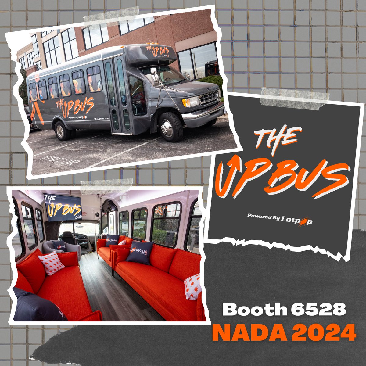 lotpopauto's tweet photo. Lotpop is bringing #theupbus to #NADA24 at booth 6528 in the north hall! Come by the booth to get a picture and learn how LotWalk can bring The Up Bus to your operations at your store 💥 #poweredbylotpop #upbus #NADA #NADA2024 https://t.co/EgwWD9iSod