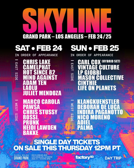 Skyline Music Festival lineup