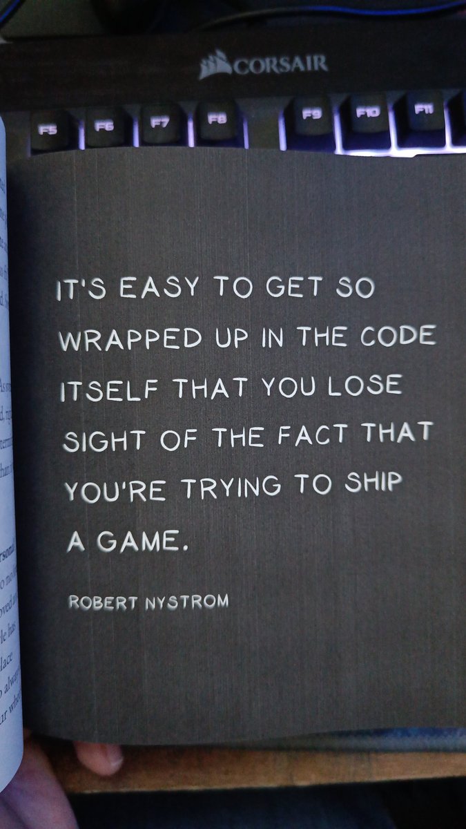RuthlessRanger's tweet photo. As both a software developer and a #gamedeveloper I feel very seen by this quote. Players don't play our #code they play our #games.
#gamedev https://t.co/cxmABKt4iM
