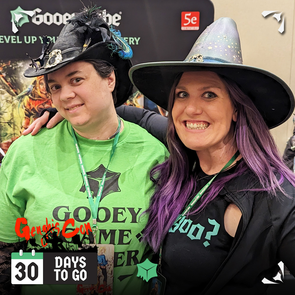 GooeyCube's tweet photo. Only 30 days until Genghis Con! We can't wait to reunite with our Gooey family! You can find this dynamic duo (Amber and Mandi) running tech for The Great Gooey Dungeon Game Show!
#5e #GenghisCon #Denver #ttrpg #Tabletop #tabletopgames https://t.co/pxYtxPqAxq