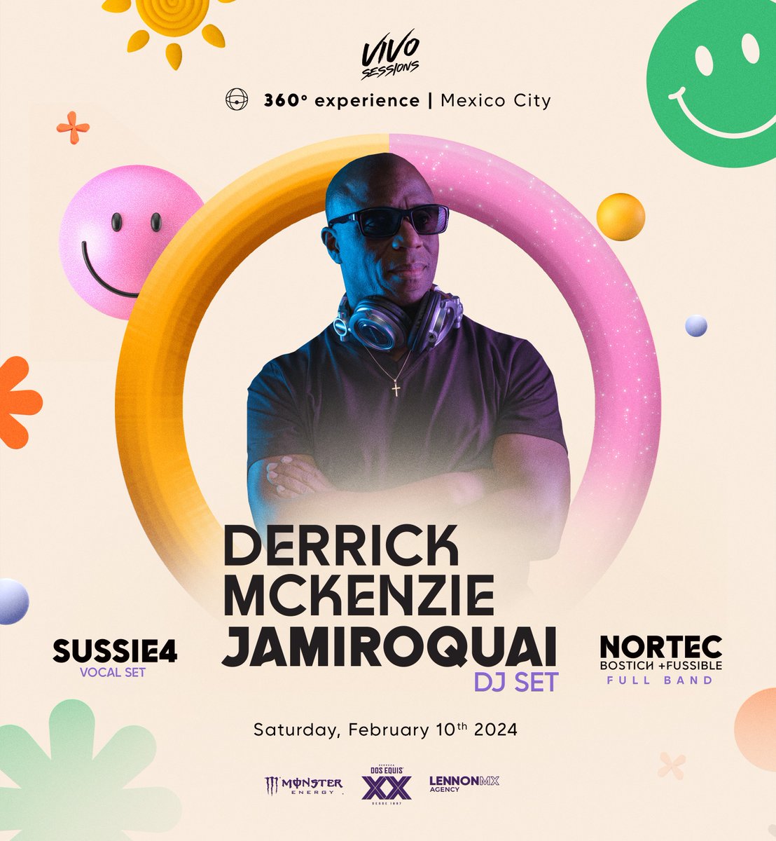 shopsandbrands's tweet photo. #VivoSessions presenta a Derrick McKenzie #Jamiroquai

#Concierto #nightlife #cdmx en compañía de un destacado cartel compuesto por #Nortec + Fussible (Full band), #Sussie4 (Vocal Set) y #AndreVII 

#musica   
#music 
https://t.co/QAzahuEG9W https://t.co/CjaJGH1gQu