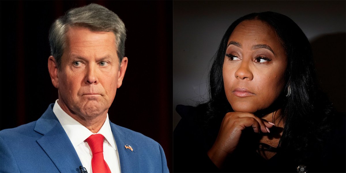 🚨🚨 BREAKING: Georgia Governor Brian Kemp involved in a ROMANTIC AFFAIR with Fulton County DA Fani Willis. He allegedly references her to his aides as his HOT CHOCOLATE. Well that explains why he has been protecting her... Fani has been sleeping her way through Georgia politics.