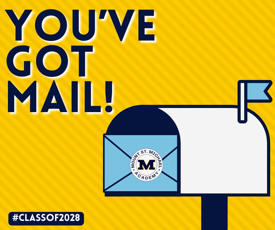 MountToday's tweet photo. IT'S DECISION DAY! Congratulations to all our accepted students! Acceptance packages are going out in today’s mail! #ClassOf2028 #MountBound https://t.co/aG2cSohyzJ