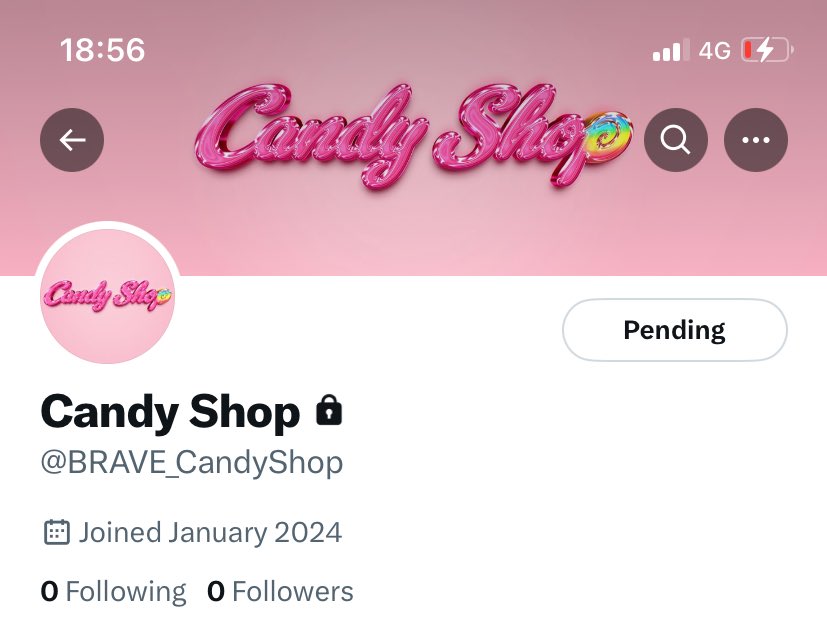 CANDYSHOPBRA's tweet photo. [💻 | 16.01.24]

A provável conta do CANDY SHOP no X atualizou sua foto de capa e o @!

#캔디샵 #CANDYSHOP @BRAVE_CANDYSHOP https://t.co/jSGDyUweF4