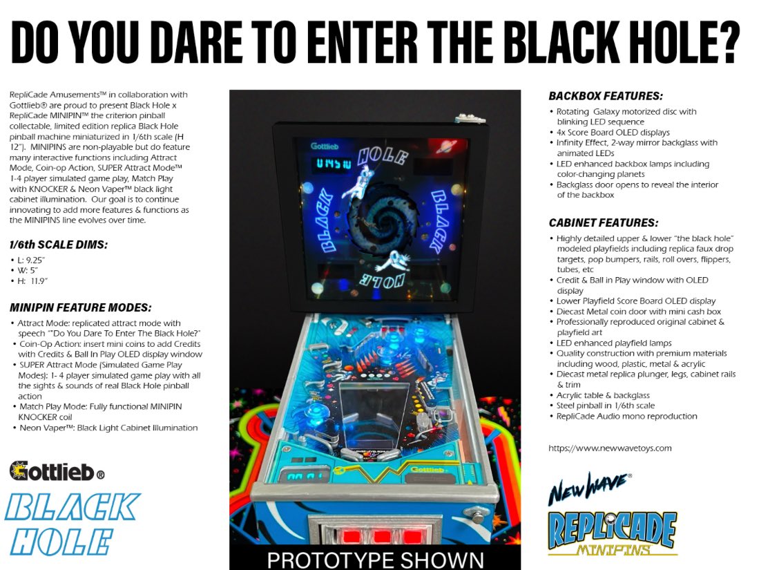 Check out all the features of our Black Hole MINIPIN &amp; consider preordering yours today only at newwavetoys.com