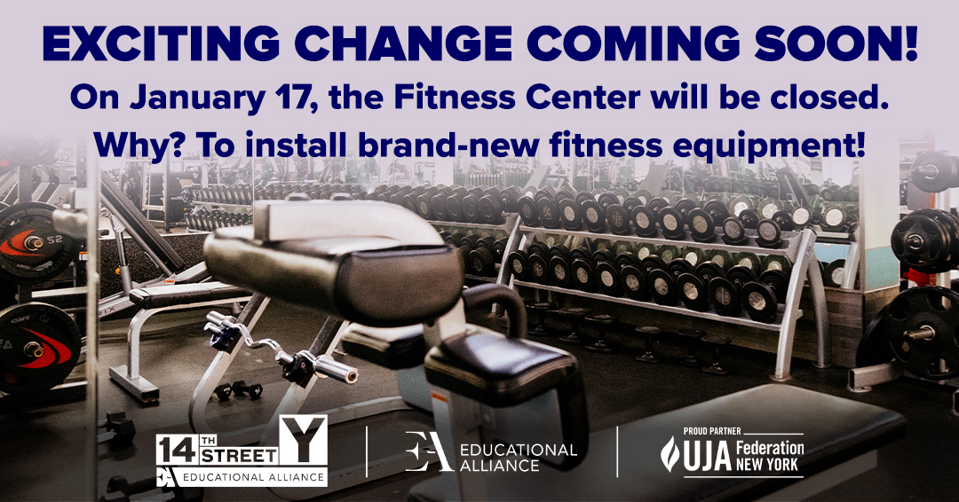 14StreetY's tweet photo. Attn #14Y Community: on Wednesday, January 17, the Fitness Center will be closed for the installation of new equipment!
Never fear, the pool, locker rooms, and fitness classes will run as usual. 
Be sure to come by on the 18th to see our new stuff!
#health #fitness #EastVillage https://t.co/aGZCsBxZzH