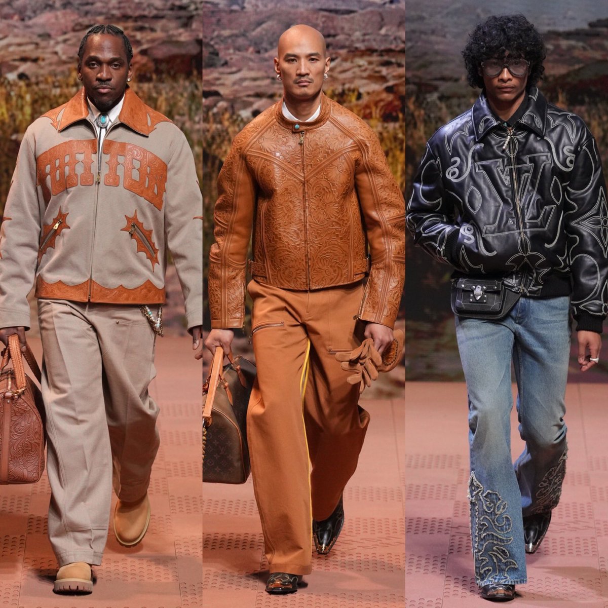 StreetFashion01's tweet image. Louis Vuitton FW24 by Pharrell Williams!🖤