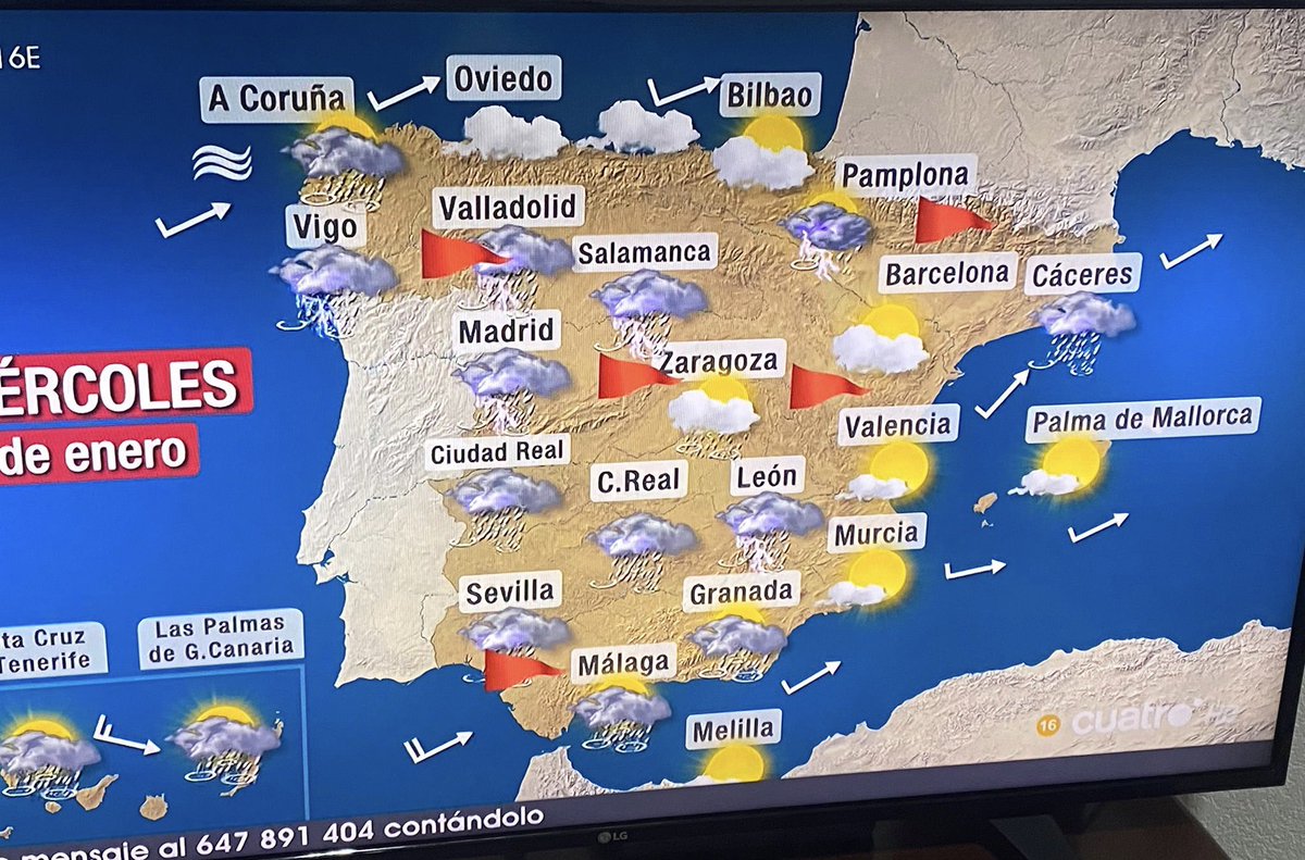 FJCastroMD's tweet photo. IMPRESIONANTE… vaya LUMBRERAS…

el encargado de poner las etiquetas… 

#cuatro #noticiascuatro 
#ElTiempo #lanuevaespaña #mapa #mapadeespaña #españa https://t.co/euoyaK2X6t